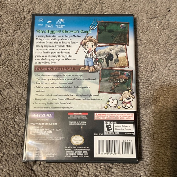Nintendo GameCube Harvest Moon A Wonderful Life Authentic Case, Disc and Book - Picture 2 of 5